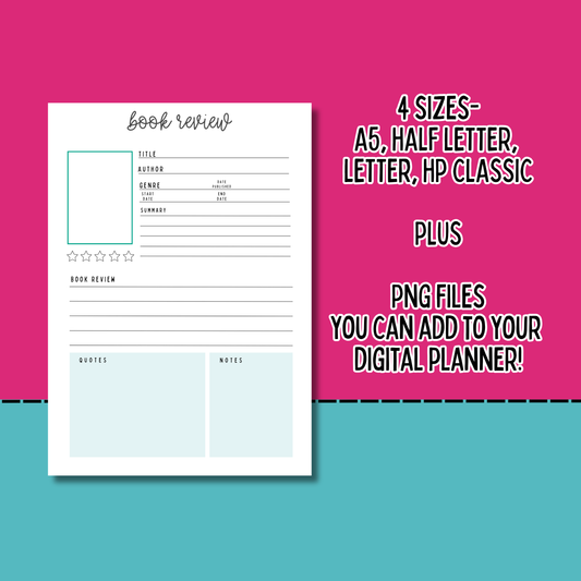 Printable Reading Journal