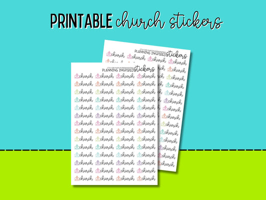 Printable Church Stickers