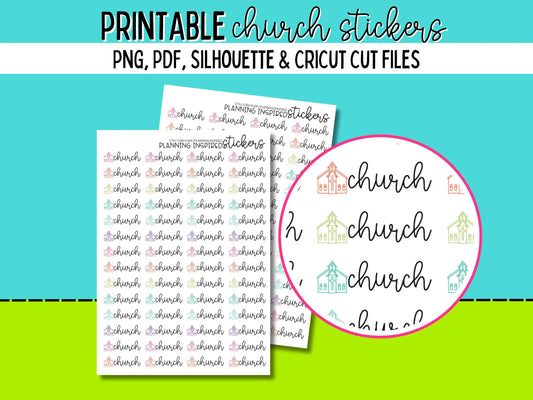 Printable Church Stickers