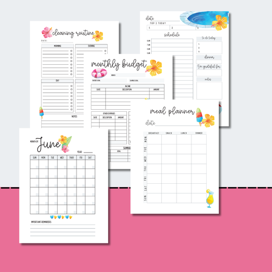 June Planner Printables