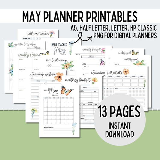 May Planner Printables